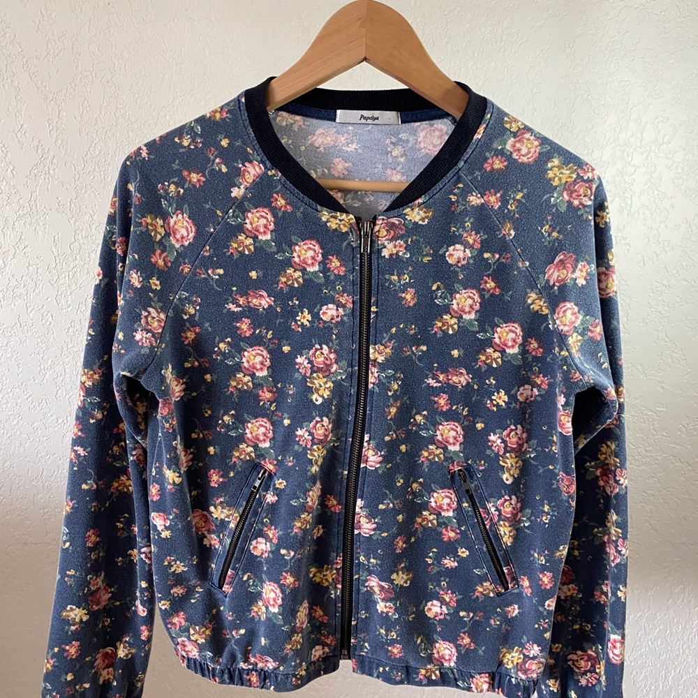 Vintage Floral Bomber Jacket